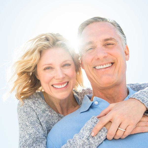 smiling senior couple